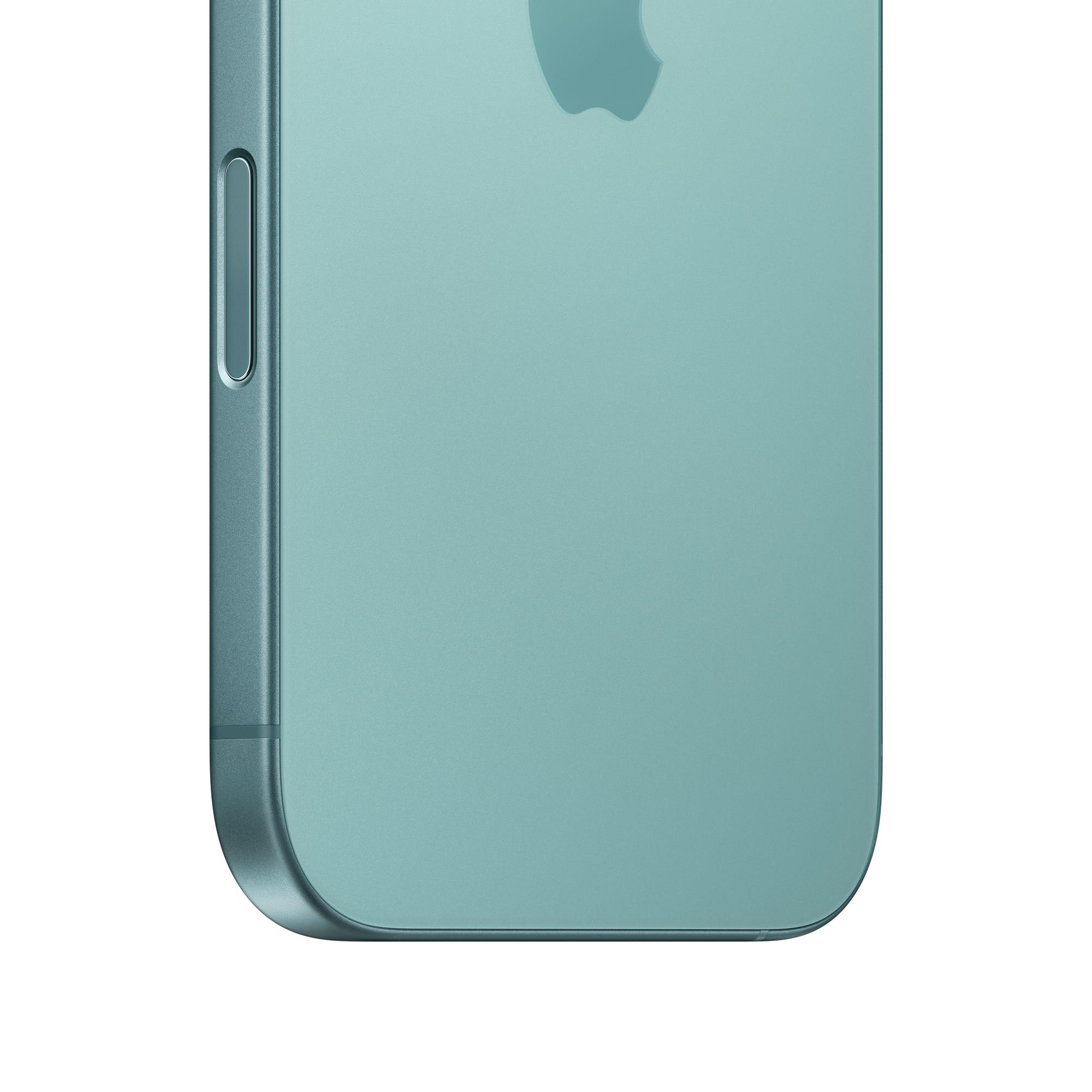 25fbe9f2-b222-4a15-a289-22c6ccaa1d6f Apple iPhone 16 128GB Teal, vaizdas iš šono su ekrano apžvalga
