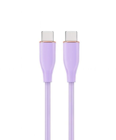 USB-C laidas 1,5 m, violetinis, su Power Delivery
