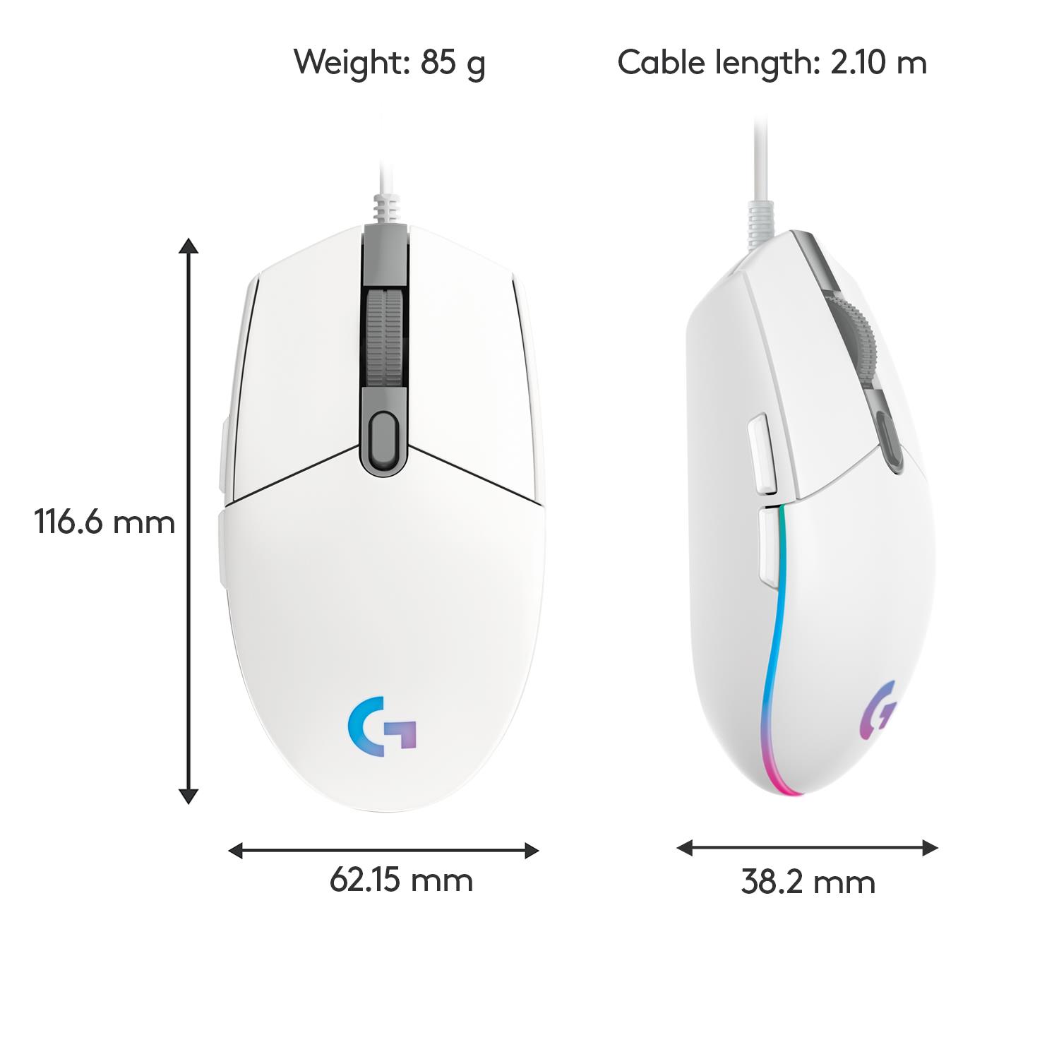 26913b4c-5cc7-47c9-997b-5ef2fcf4cff5 MOUSE USB OPTICAL G203/WHITE 910-005797 LOGITECH