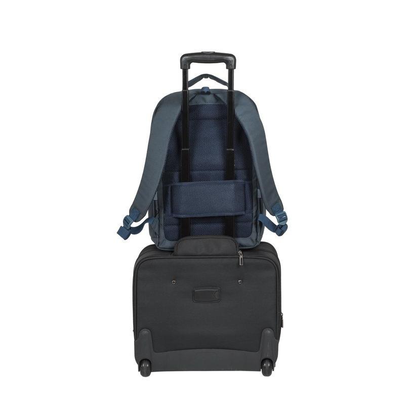 27646e5b-7e20-4d5c-88e5-8f9cb2b16a21 Kuprinė NB BACKPACK TEGEL 17.3" iš šono, rodo užtrauktukus ir kišenes