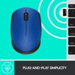 MOUSE USB OPTICAL WRL M171/BLUE 910-004640 LOGITECH