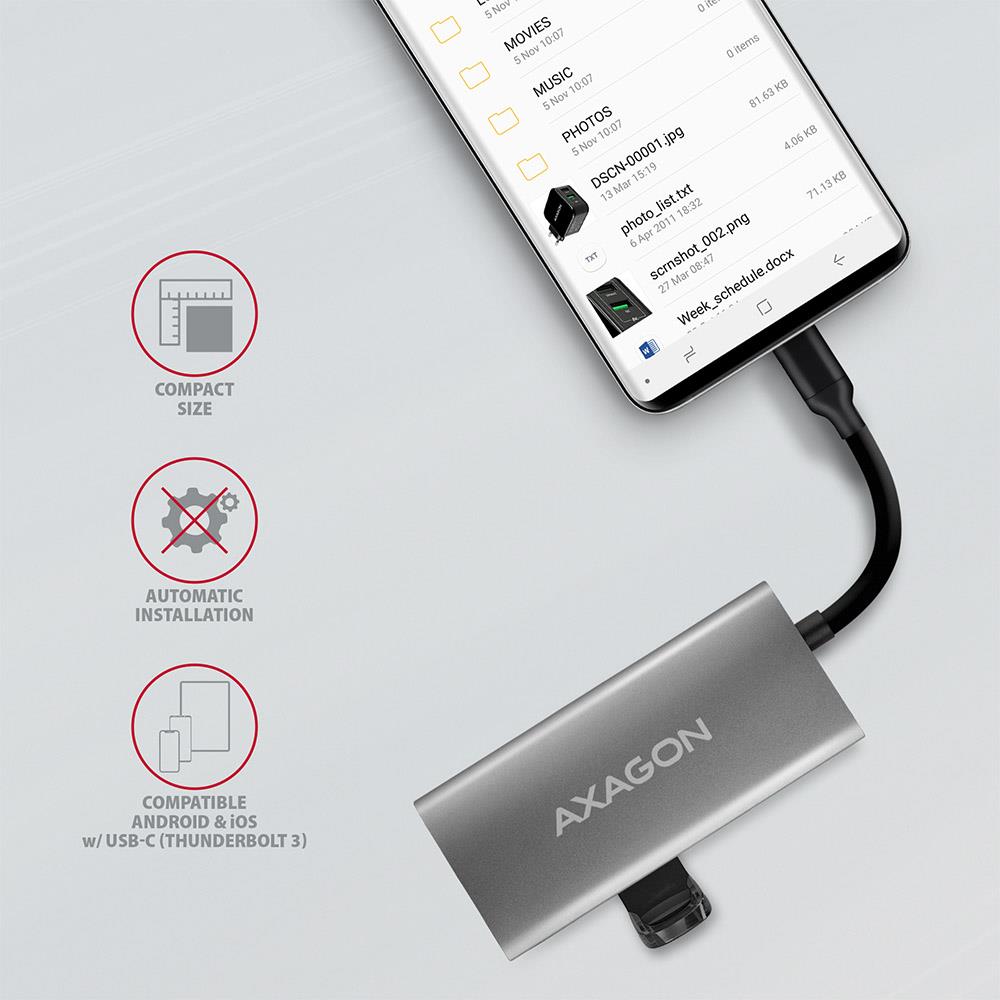 283829a1-9763-437d-9b4c-67574f904f67 I/O HUB USB3.2 4PORT/0.13M HMC-4G2 AXAGON