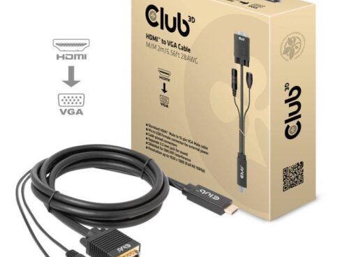 CABLE HDMI TO VGA 2M/M/M CAC-1712 CLUB3D