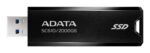 External SSD ADATA SC610 2TB USB 3.2 Write speed 500 MBytes/sec Read speed 550 MBytes/sec SC610-2000G-CBK/RD