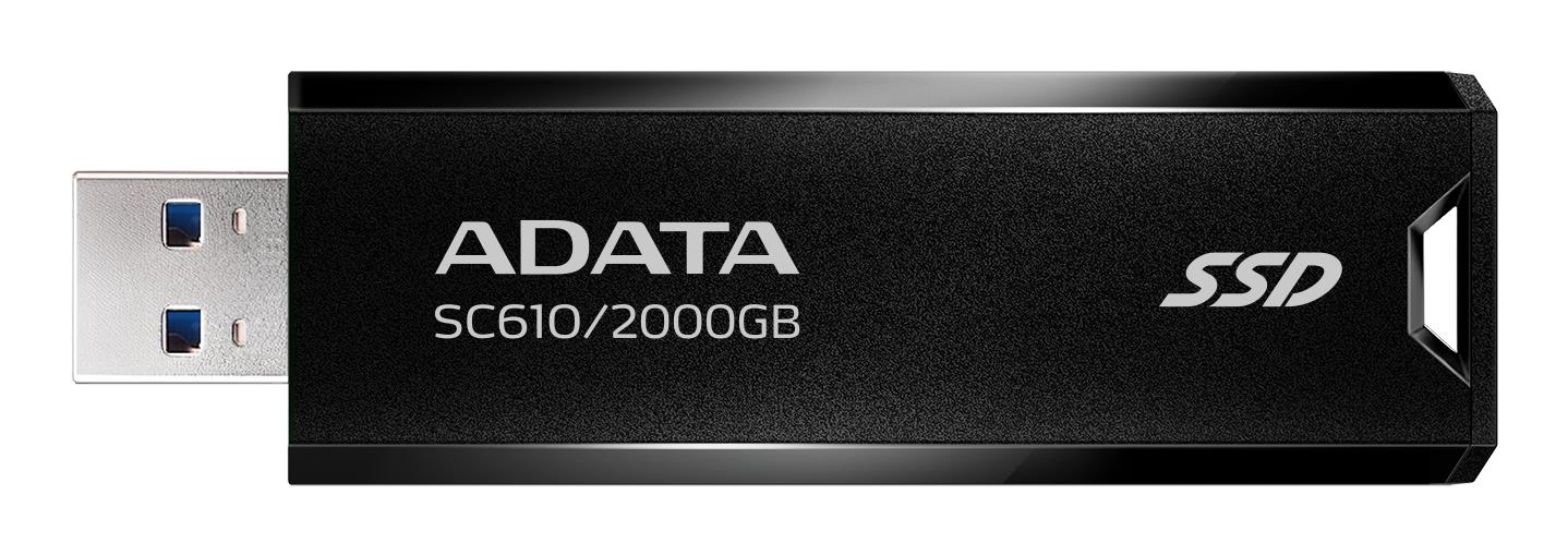 2aada5df-e3a5-467b-9333-b8714f5ba4bd External SSD ADATA SC610 2TB USB 3.2 Write speed 500 MBytes/sec Read speed 550 MBytes/sec SC610-2000G-CBK/RD