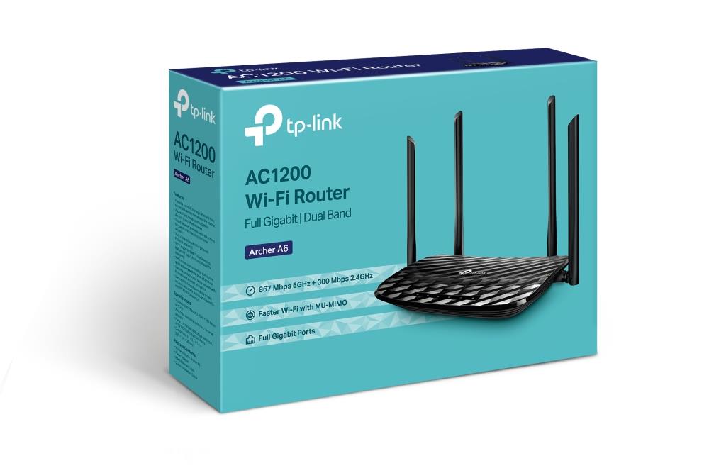 2ab0549c-7129-4219-bd67-1498c7d021e7 Wireless Router TP-LINK Wireless Router 1200 Mbps IEEE 802.11a IEEE 802.11 b/g IEEE 802.11n IEEE 802.11ac 4x10/100/1000M LAN WAN ports 1 Number of antennas 5 ARCHERA6
