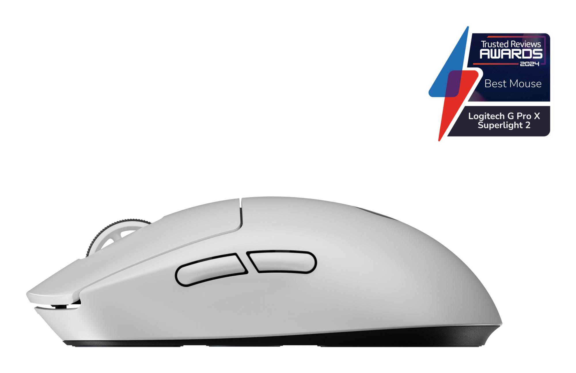 2b76c0a0-8c63-4525-9375-4e10b46dde56 Pelė Logitech G PRO X, matoma iš šono, rodo mygtukų išdėstymą