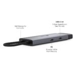I/O HUB USB-C 5PORT/UH5020C TP-LINK iš šono, rodo prievadų išdėstymą
