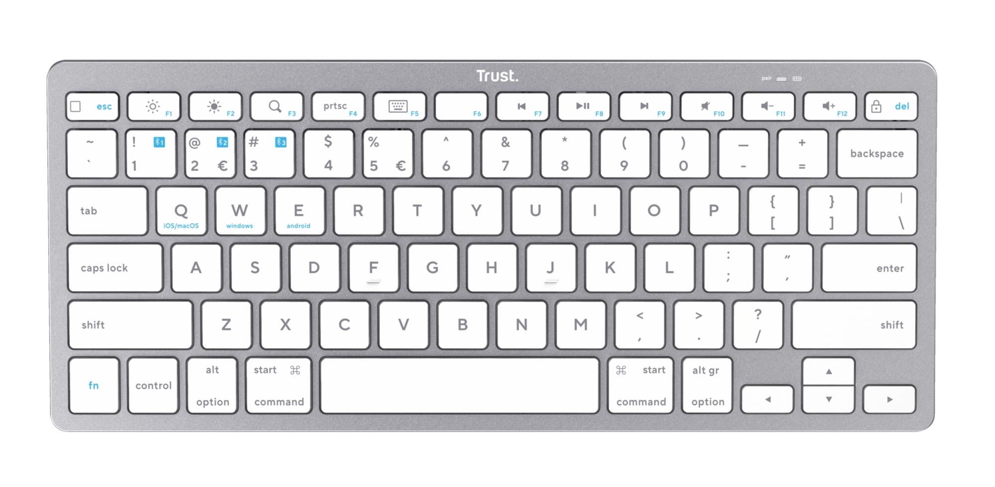 2c9af666-7cda-418d-83fe-b7892bedb6d4 KEYBOARD WRL BASICS BLUETOOTH/ENG 24651 TRUST