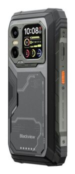 Xplore 1 mobilusis telefonas, matomas iš šono su atidarytu ekranu