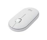 Pelė Logitech M350S, balta, šoninis vaizdas su mygtukais
