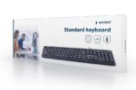 Klaviatūra Gembird KB-U-103, juoda, matoma iš šono
