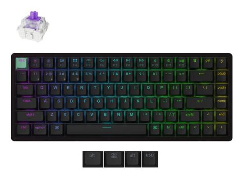 Klaviatūra Keychron K2 HE su juodu korpusu