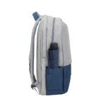 NB BACKPACK ANTI-THEFT 17.3"/7567 GREY/DARK BLUE RIVACASE