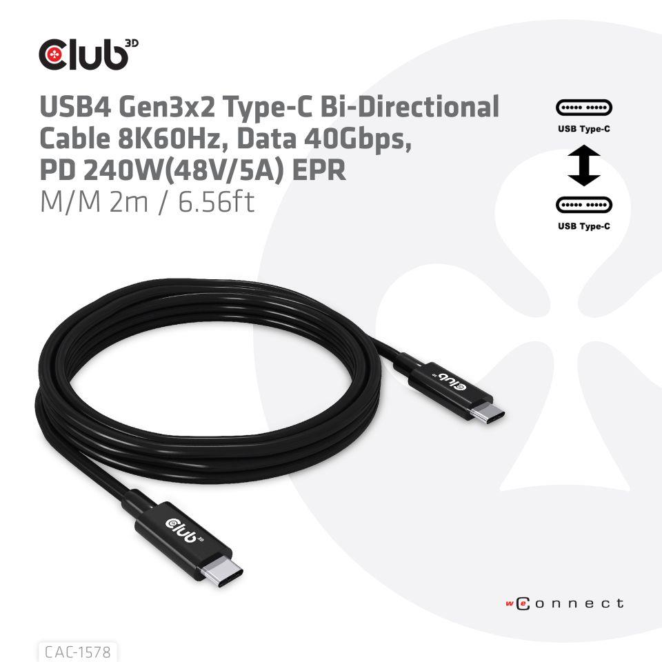 3040a0ef-ae67-40e8-b59d-277822571676-2 USB-C bi-directional kabelis 2m, rodomas iš šono su jungtimis