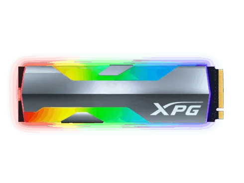 ADATA   XPG Spectix S20G   500 GB   SSD form factor M.2 2280   Solid-state drive interface PCIe Gen3x4   Read speed 2500 MB/s   Write speed 1800 MB/s