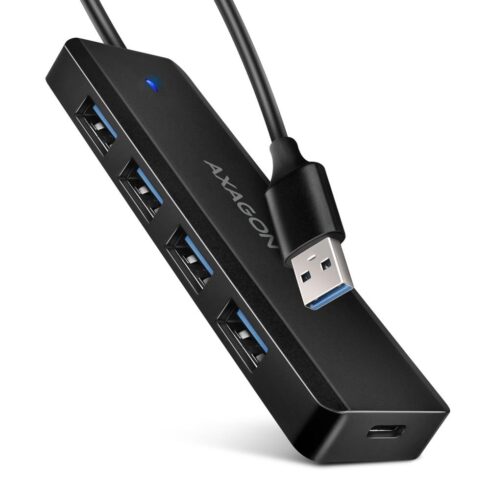 I/O HUB USB AXAGON HUE-C1A su 5Gbps greičiu ir 0.19m kabeliu