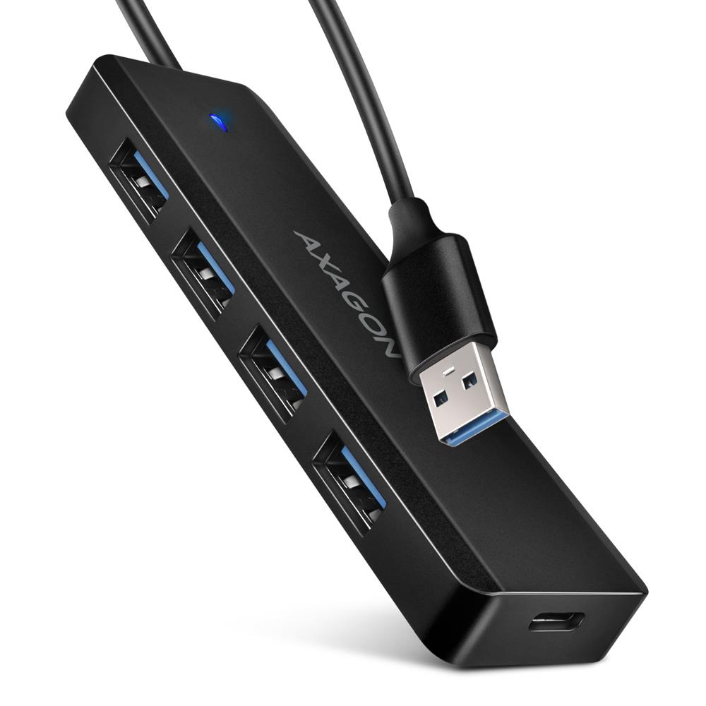 32412cd4-9714-454e-bd97-e2fe5d37888c I/O HUB USB AXAGON HUE-C1A su 5Gbps greičiu ir 0.19m kabeliu
