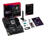 Motininė plokštė ASUS ROG STRIX Z890-F su išsamiais jungčių vaizdais
