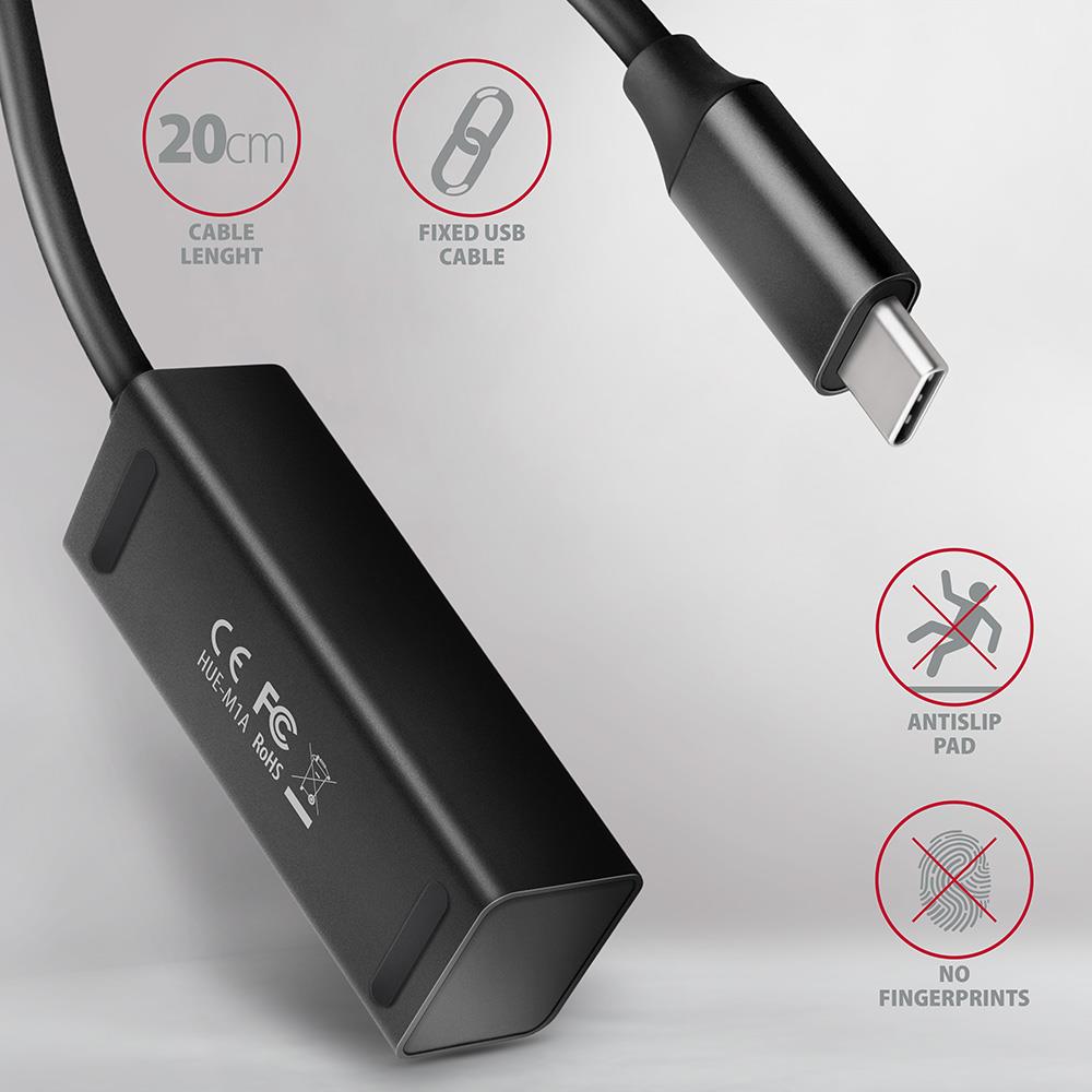 33092f36-3a6c-4606-807f-99902b6f798f I/O HUB USB-C 4PORT MINI/0.2M HUE-M1C AXAGON