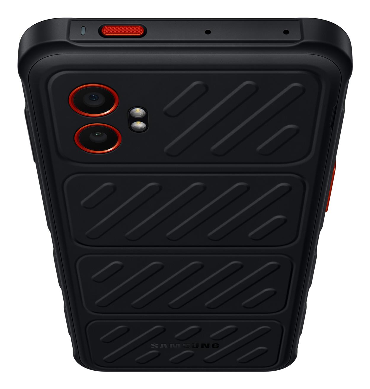 34cc5c9a-881f-43aa-93e8-b56fbe771d64 Galaxy XCover 7 Pro SM-G766B šoninis vaizdas su mygtukais ir jungtimis
