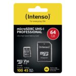 Atminties kortelė su adapteriu, matoma iš viršaus, juoda spalva