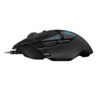 Pelė Logitech G502 su matomu šoniniu mygtukų išdėstymu