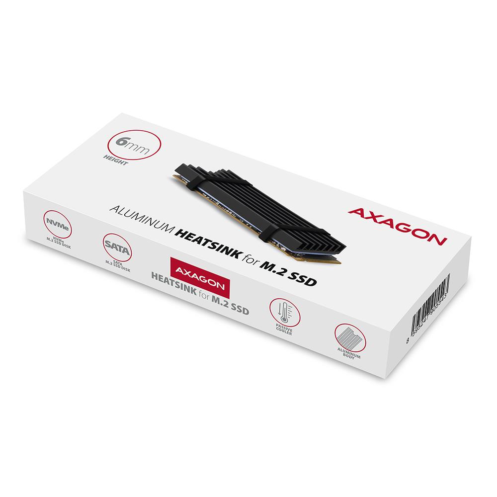 3626f6e5-5c3c-4dd0-8559-633d2d6b6e08 SSD ACC COOLER M.2 2280/6MM CLR-M2L6 AXAGON