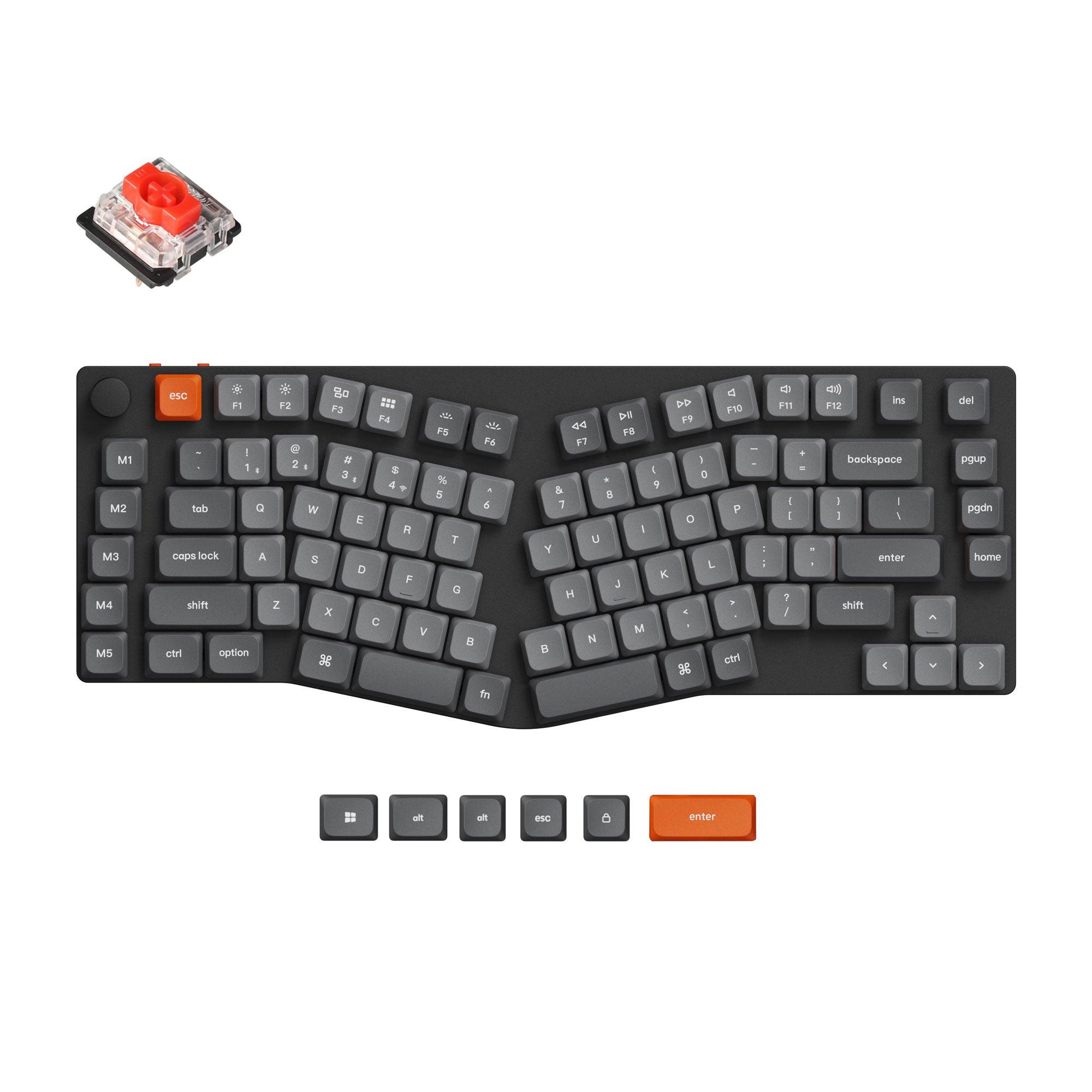 363f1f10-0ff4-4a20-ab29-bd278bf0112f Klaviatūra Keychron K15 Max su 2.4 GHz ir Bluetooth ryšiu