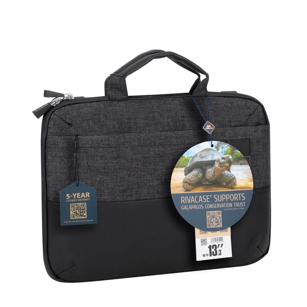 37331bfc-b346-441d-a08b-0135c7f3e398 NB CASE LANTAU 13.3"/8823 BLACK MELANGE RIVACASE