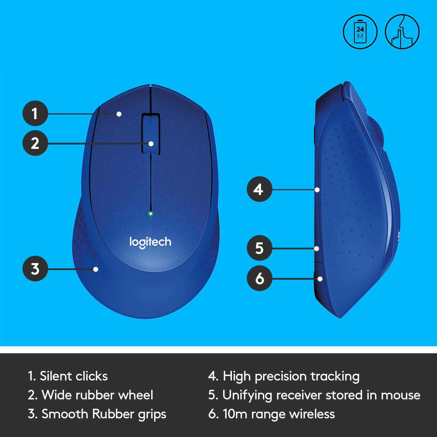 382d1b47-625c-4d0f-af39-a8351401be44 MOUSE USB OPTICAL WRL M330/SILENT BL 910-004910 LOGITECH