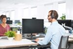Ausinės Logitech Zone Wired, tamsiai pilkos, šoninis vaizdas