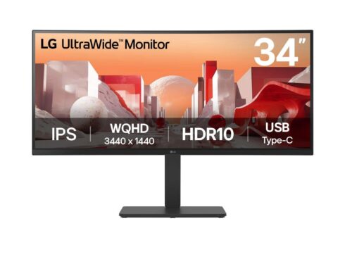 LCD Monitor LG 34 " 3440 x 1440 pixels Wide Quad HD Native aspect ratio 21:9 LCD Curved 34BA75QE-B