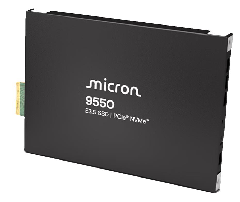 SSD MICRON SSD series 9550 MAX 12.8TB NVMe NAND flash technology 3D TLC ...