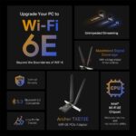 Adapterio priekis su antenomis ir USB jungtimi, matomas iš šono