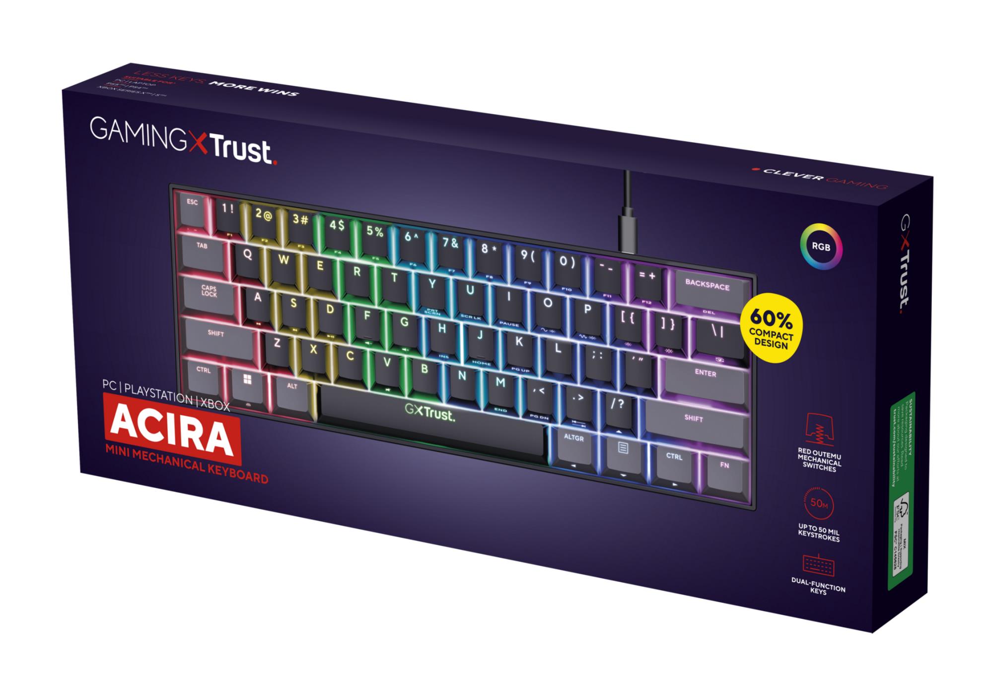3d95cad7-eb14-49c3-a490-6a3122b8860f KEYBOARD USB GAMING GXT867/ACIRA MINI 24882 TRUST