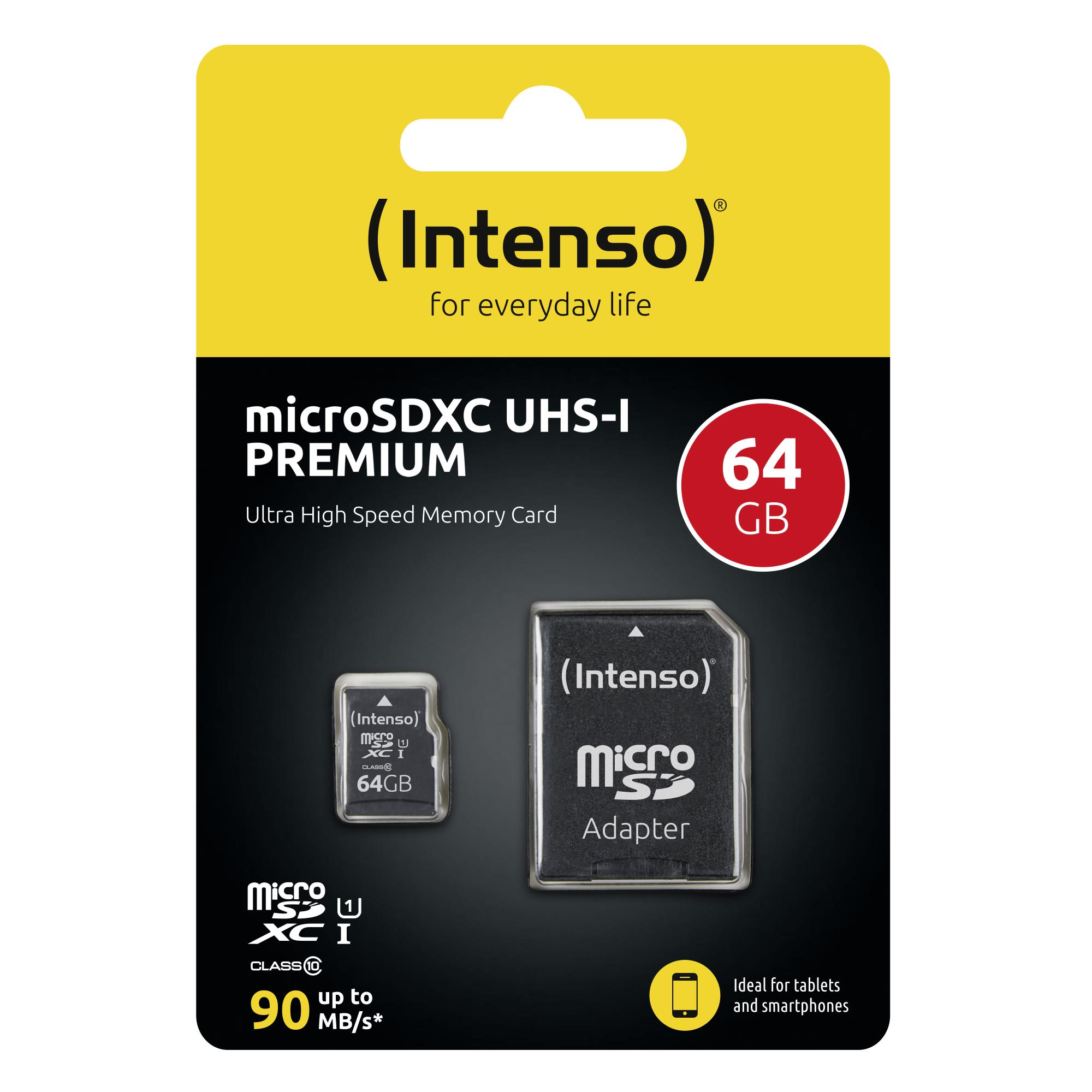 3e83f9d0-0957-49fb-94d6-7a5095fe69ad MEMORY MICRO SDXC 64GB UHS-I/W/ADAPTER 3423490 INTENSO