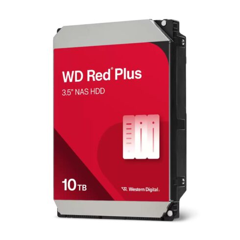 HDD Western Digital Red Plus 10TB, 7200 rpm, 512 MB кеш