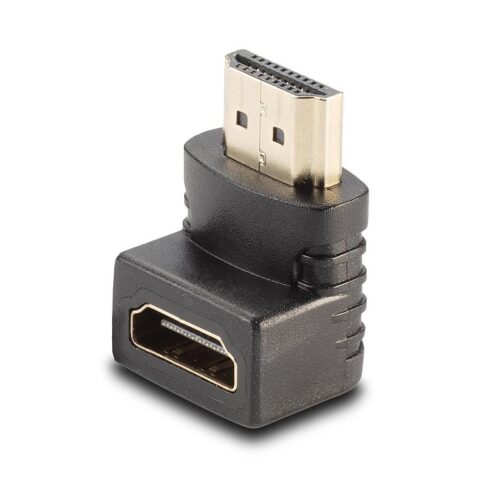 HDMI adapter su 90 laipsnių kampu, moteriškas ir vyriškas jungtis