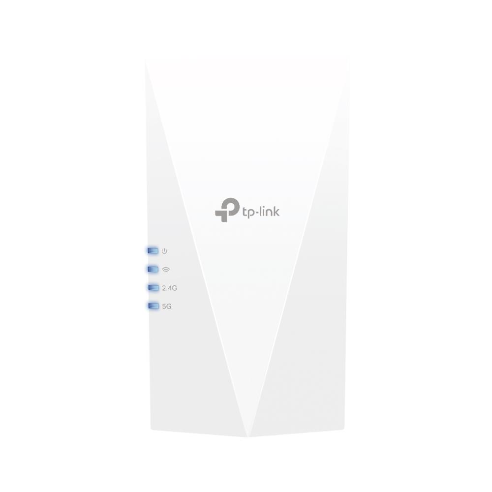 40b374e3-1fdc-4998-9ad8-b5638139a7fd TP-LINK RE500X Wi-Fi plėtiklis, matomas iš šono su jungtimis