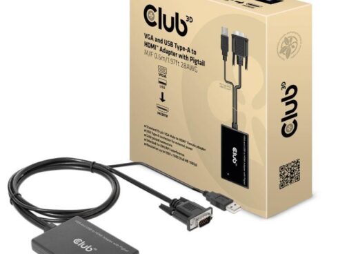 I/O ADAPTER VGA TO HDMI+USB/0.6M M/F CAC-1720 CLUB3D