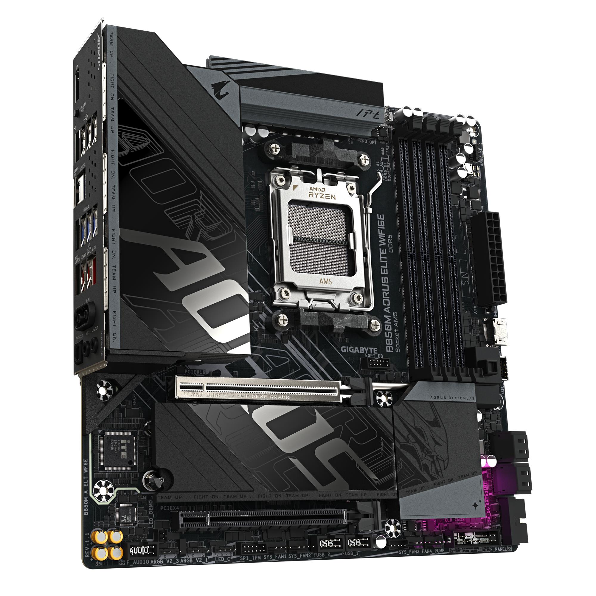 42390655-e75e-44f1-b67f-992db0e9b1a9 Mainboard GIGABYTE AMD B850 SAM5 Micro-ATX Memory DDR5 Memory slots 4 B850MAELTWF6E1.1