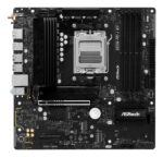Motininė plokštė ASROCK B850M PRO-A WIFI, šoninis vaizdas su prievadų išdėstymu