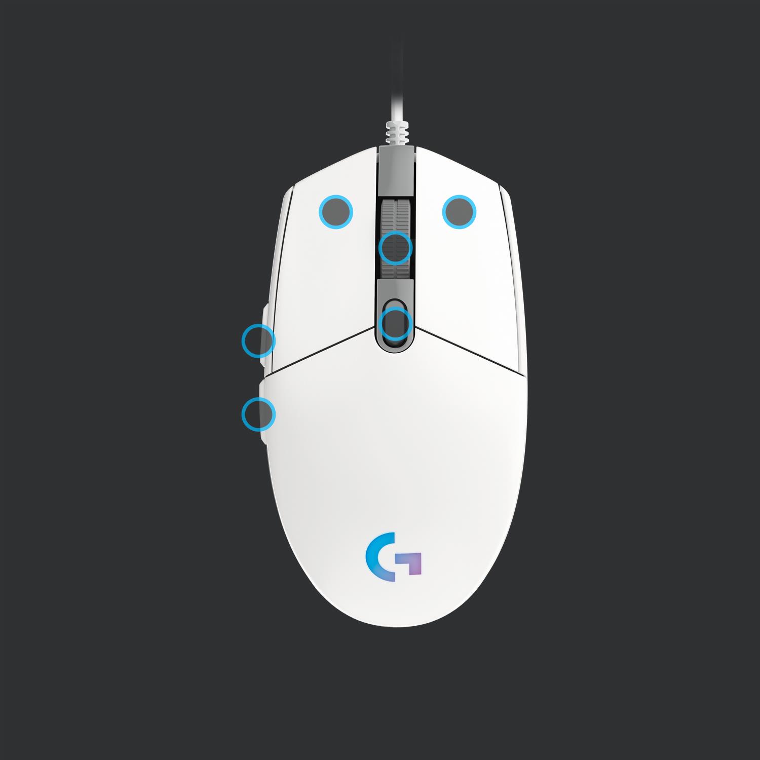 4398f2ad-8191-43e5-8bce-927c87b23374 MOUSE USB OPTICAL G203/WHITE 910-005797 LOGITECH