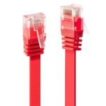 Cat.6 U/UTP tinklo kabelis 1m raudonas, RJ45 jungtys