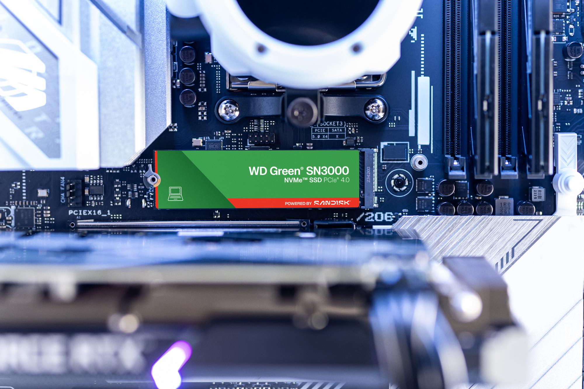 449db41f-5ca6-4bf9-b07c-b87efb74e65c SSD WESTERN DIGITAL Green 2TB M.2 PCIe Gen4 NVMe Write speed 4200 MBytes/sec Read speed 5000 MBytes/sec 2.3mm TBW 250 TB WDS200T4G0E