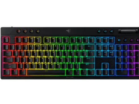 Razer BlackWidow V4 Low-profile HyperSpeed | Gaming keyboard | Wireless | US | Bluetooth, 2.4 GHz, USB Type-C | Yellow Linear