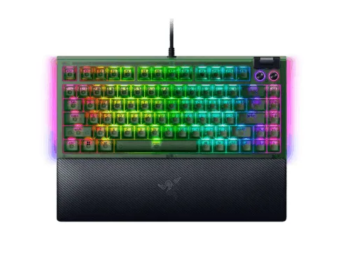 Razer BlackWidow V4 75% | Mechanical Gaming keyboard | Wired | US | Phantom Green Edition | Razer Mechanical Switches (Tactile)