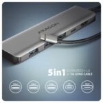 I/O HUB USB-C 5IN1/1M HMC-5H AXAGON