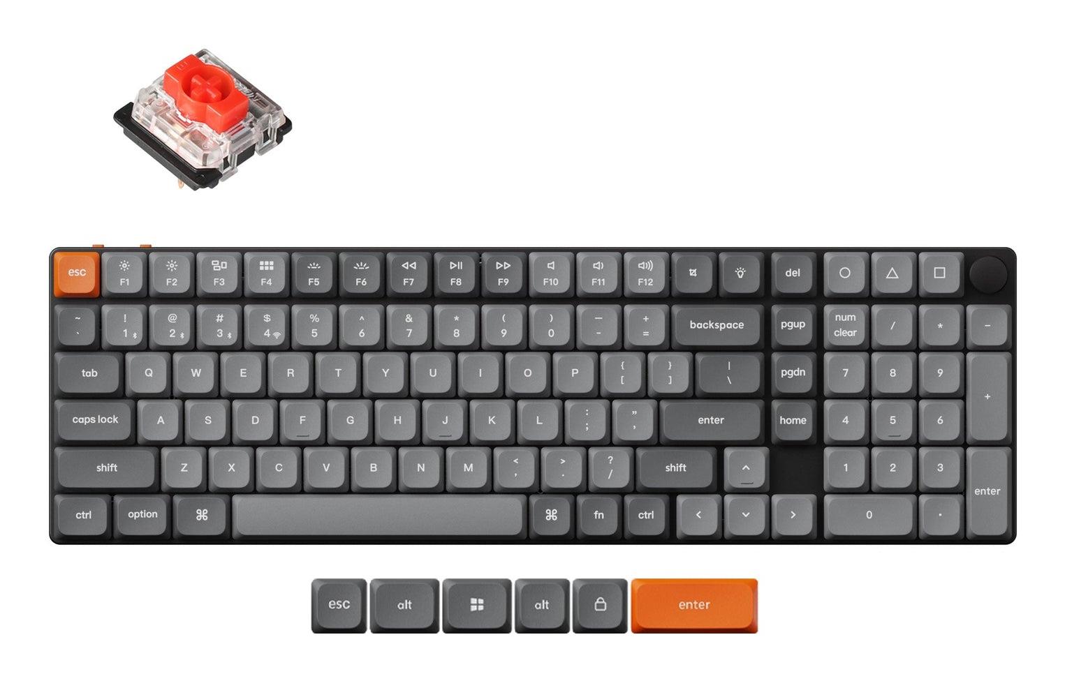 468df0fa-00bb-4edc-a3c9-7d3f5c96f30b Klaviatūra Keychron K17 Max RGB su 96% išdėstymu ir belaidžiu ryšiu
